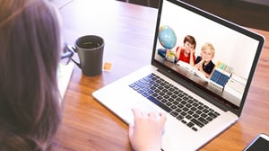 kids on laptop screen