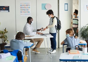 Teacher mentoring a student